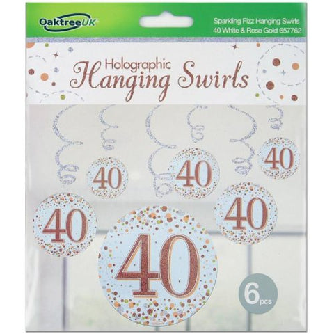 Hanging Swirl SPARKLING FIZZ 40th Rose Gold #APOT657762