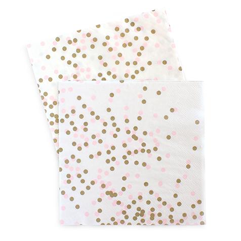 Lunch Napkin CONFETTI PINK 20 Pack #PEPC1105