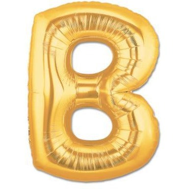 100cm Letter Foil Letter B Gold - Each (Pkgd.)