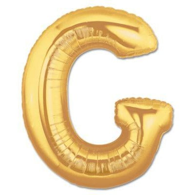 100cm Letter Foil Letter G Gold - Each (Pkgd.)