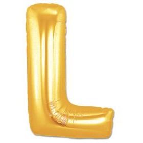 100cm Letter Foil Letter L Gold - Each (Pkgd.)