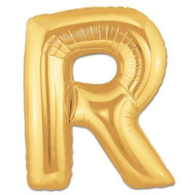 100cm Letter Foil Letter R Gold - Each (Pkgd.)