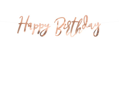 62cm Banner - Happy BIRTHDAY Rose Gold Cursive #FS26019R