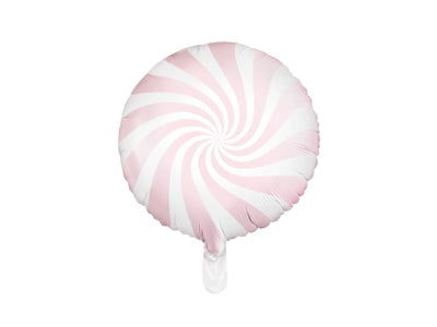 Foil Balloon Candy Swirl LIGHT PINK 35cm #FS2620081