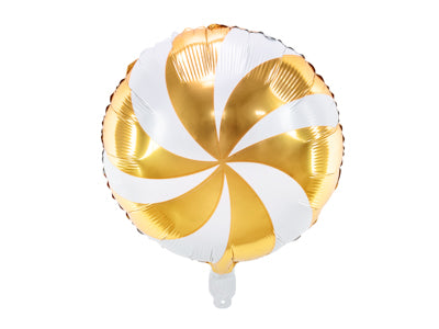 Foil Balloon Candy Swirl GOLD 35cm #FS26107019