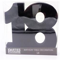 Copy of Centrepiece Foam Glitter Number 18 Black #PM630318-BK - Each