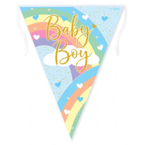 Flag Bunting Pastel Rainbow BABY Boy #OT632479