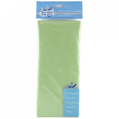 18gsm Tissue Paper 50cm x 75cm P5 Pearl Green #465127