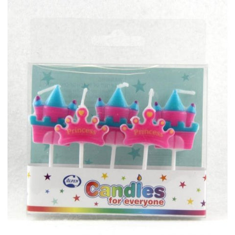 Candle Princess Crown & Castles Pack of 5 #442523