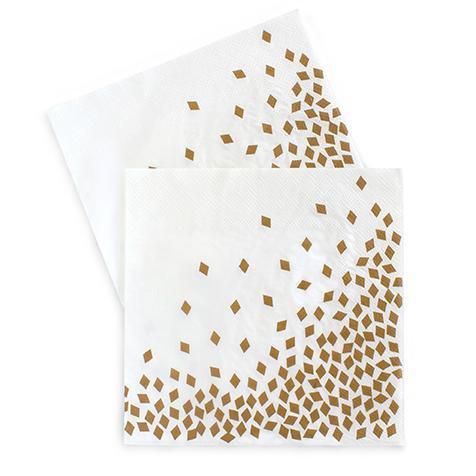 Lunch Napkin GEO ROSE GOLD 20 Pack #PEGS1181