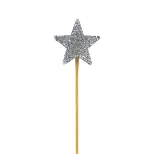 Long Stick Candle STAR Silver #447250 Each