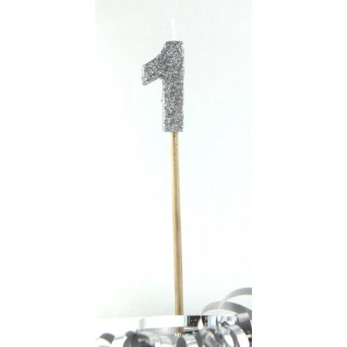 Long Stick Candle ONE Silver #447901 Each