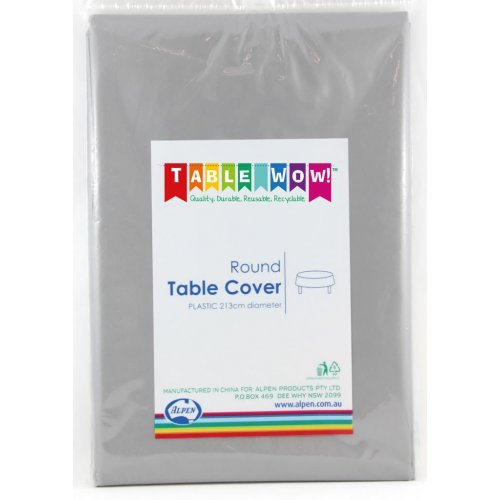 Tablecover SILVER Round 213cm #AP388219