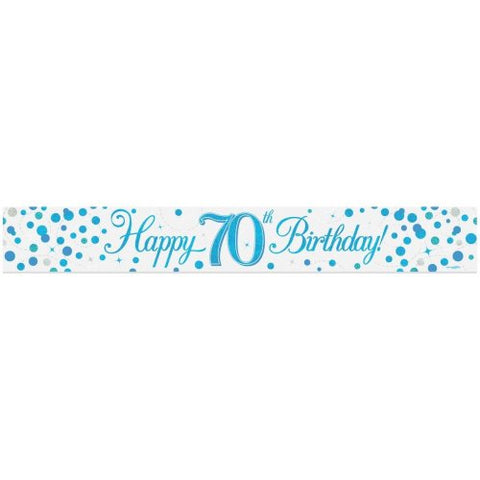 BANNER 2.7m Sparkle Fizz Blue BIRTHDAY 70 #OT625907