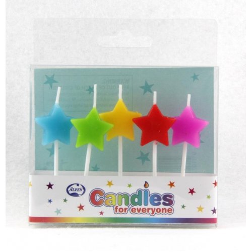 Candle Stars MIXED Pack of 5 #442540