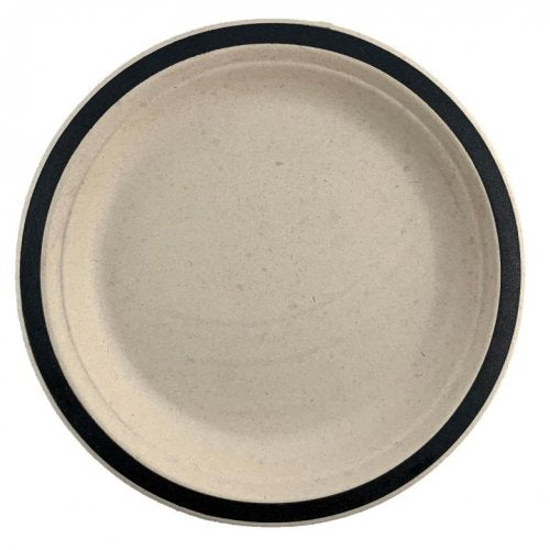 Sugar Cane Plate 230mm BLACK 10Pk #AP400218