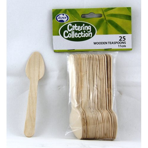 Wooden TEASPOON 110mm Pack of 25 #AP460589