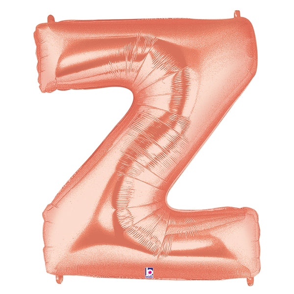 100cm Letter Foil Letter Z ROSE Gold - Each (Pkgd.)