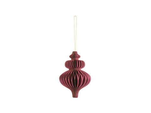 Honeycomb Paper Ornament Icicle Burgundy #FS2615086