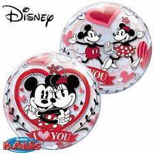 56cm Single Bubble Mickey & Minnie I Love You #21892 - Each