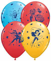 28cm Round Latex Super Hero Girls Stars  #45253 - Pack of 25