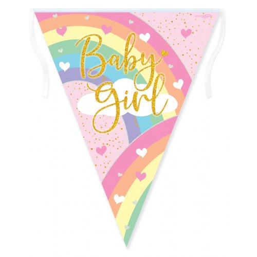 Flag Bunting Pastel Rainbow BABY Girl #OT632486