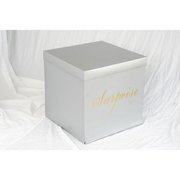 SURPRISE Unfolding Balloon BOX Silver #B510-S