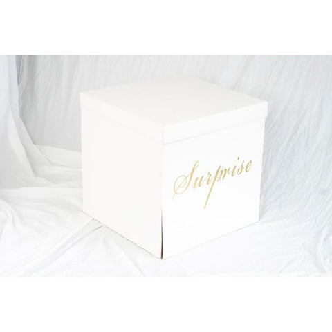 SURPRISE Unfolding Balloon Box- White #B510